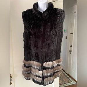 Fabulous rabbit & fox vest by Love Token, new with tags, size large.